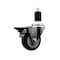 Service Caster 3.5'' Maroon Poly Swivel 1-1/2'' Expanding Stem Caster with Brake SCC-EX20S3514-PPUB-MRN-PLB-112 - alternate 1